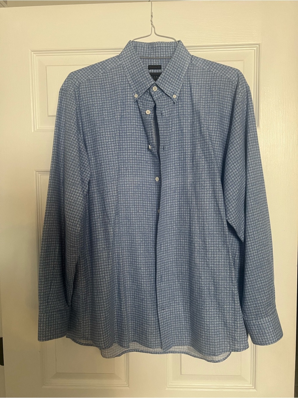 Jos. A. Bank Light Blue Micro-Pattern Button-Down Shirt